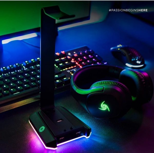 Soporte para audífonos VSG Atlas + puertos USB