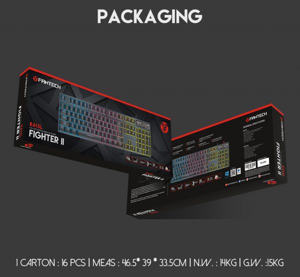 Teclado Fantech Fighter Ii K613L  100% Negro