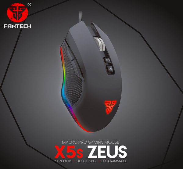 Mouse Gamer Fantech X5s Zeus Color Negro