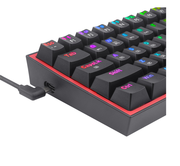 TECLADO REDRAGON FIZZ PRO K616 RGB NERGO ROJO