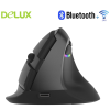 Mouse vertical inalámbrico Delux M618C Negro