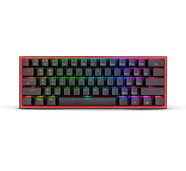 TECLADO REDRAGON FIZZ PRO K616 RGB NERGO ROJO