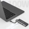 Hub Usb C Adaptador Multipuerto Hdmi Rj45 Pd 8 En 1