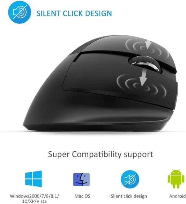 Mouse Vertical Recargable Delux M618 MiniJ