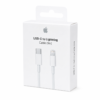 Cable Cargador Apple Original conector Lightning a USB-C de 1M - Blanco