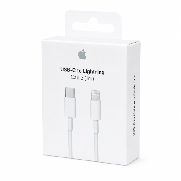 Cable Cargador Apple Original conector Lightning a USB-C de 1M - Blanco