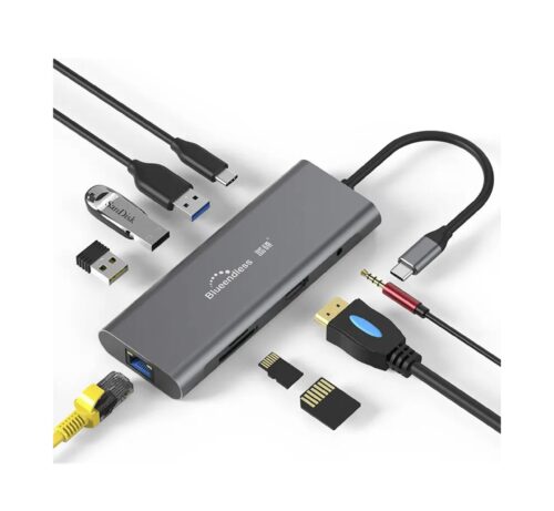 Hub Usb C Adaptador Multipuerto Hdmi Rj45 Pd 8 En 1