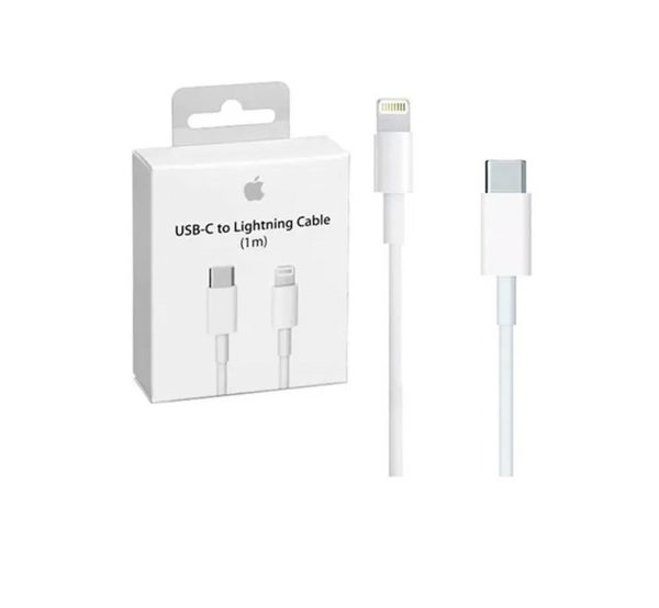 Cable Cargador Apple Original conector Lightning a USB-C de 1M - Blanco