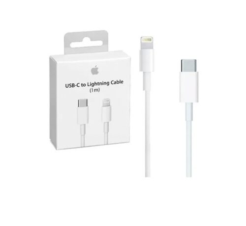 Cable Cargador Apple Original conector Lightning a USB-C de 1M - Blanco