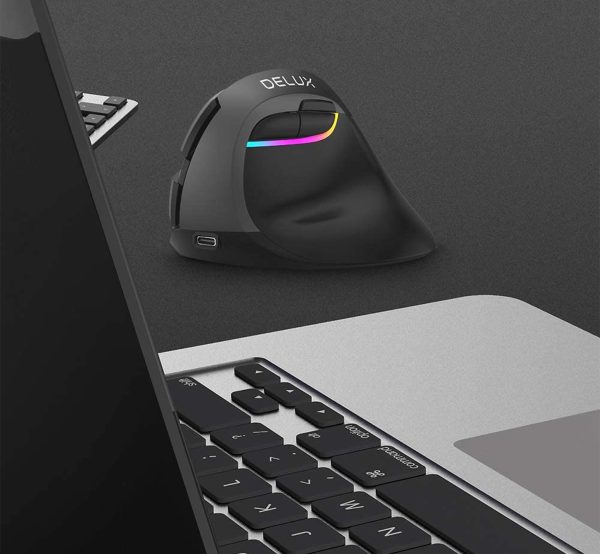 Mouse Vertical Recargable Delux M618 MiniJ