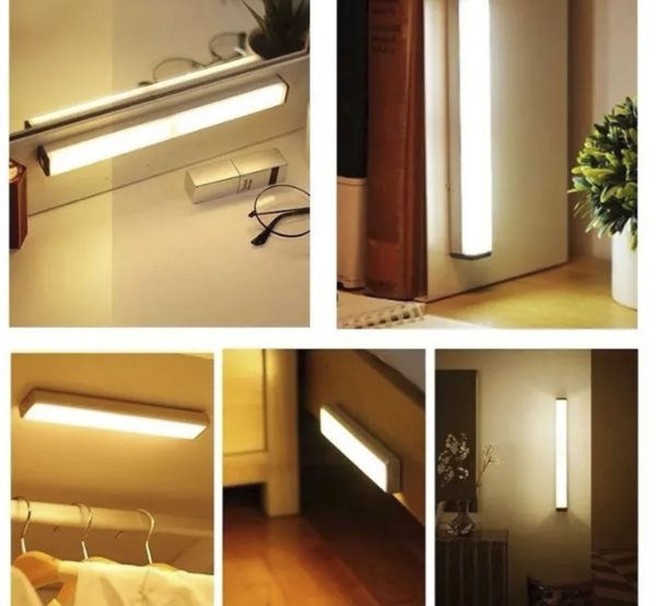 Lámpara Luz Led Gabinete Closet Sensor Detector Movimiento