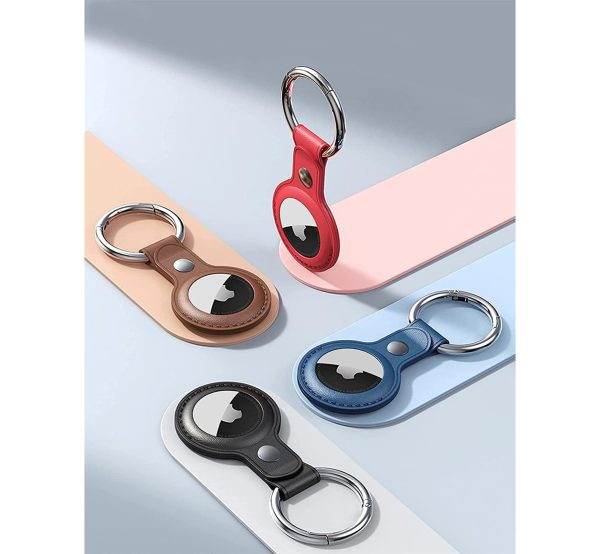 Protector Llavero Cuero Para Airtag Apple Gps