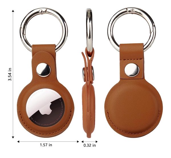 Protector Llavero Cuero Para Airtag Apple Gps