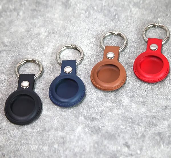 Protector Llavero Cuero Para Airtag Apple Gps
