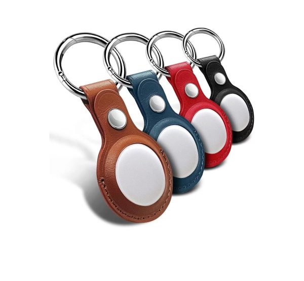 Protector Llavero Cuero Para Airtag Apple Gps