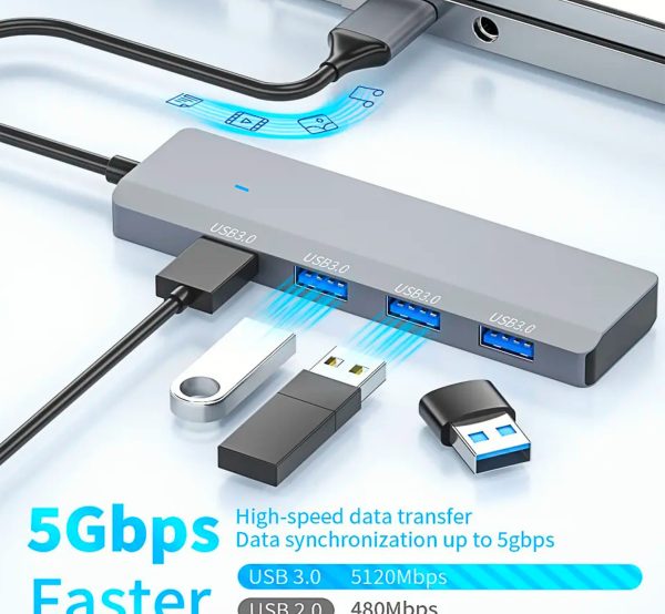 Hub Multipuertos Usb 3.0 Con Adaptador USB