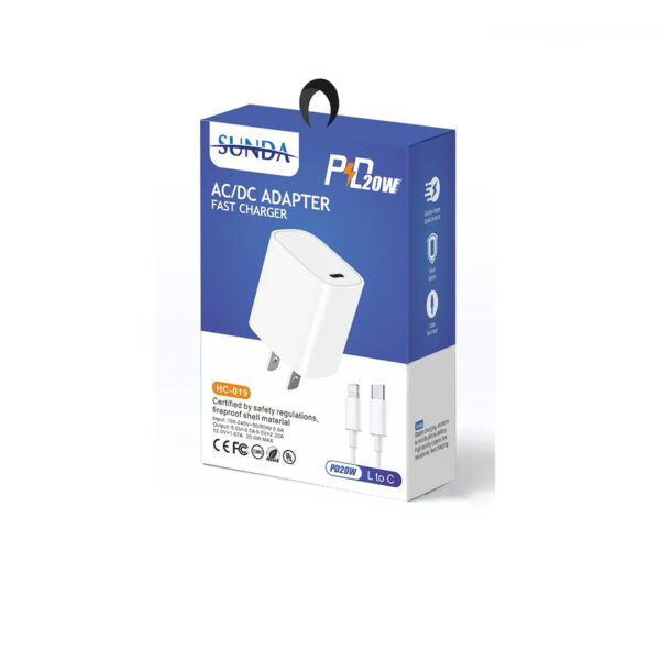 Cargador De pared Carga rapida 20W tipo C Certificado