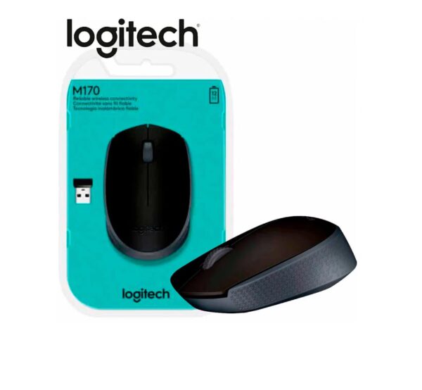 Mouse Inalambrico Logitech M170 USB Negro-Gris