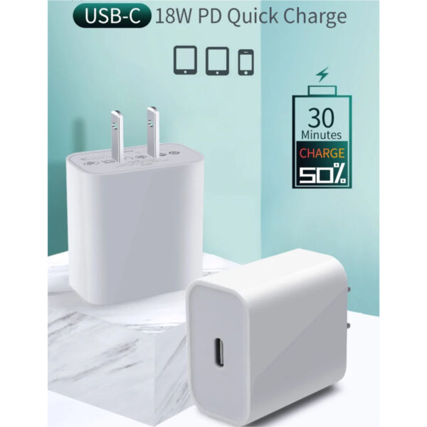 Cargador De pared Carga rapida 20W tipo C Certificado