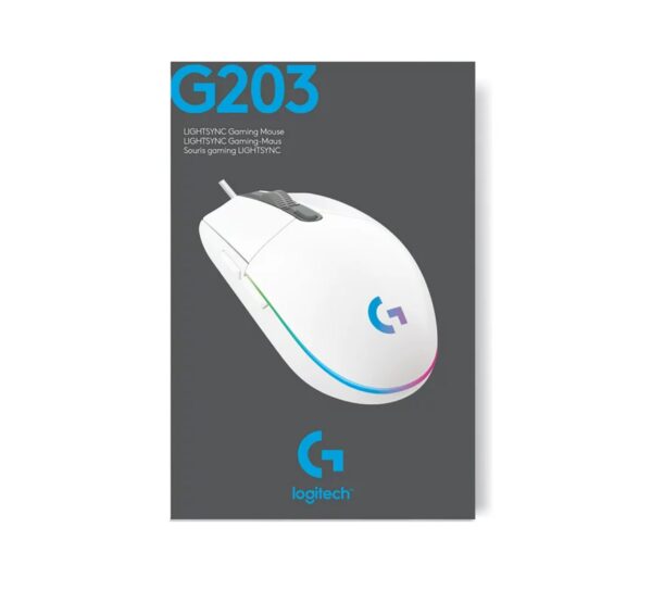 Mouse Logitech G203  G Series RGB LIGHTSYNC Blanco