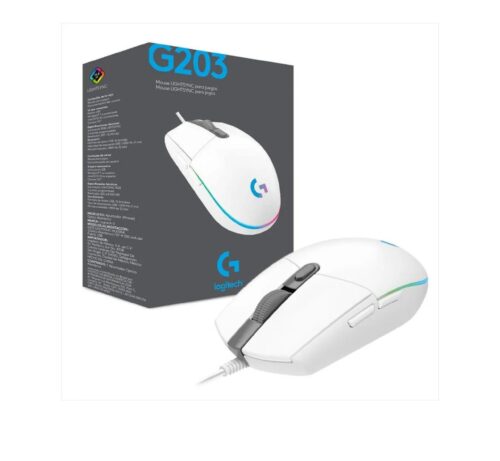 Mouse Logitech G203  G Series RGB LIGHTSYNC Blanco