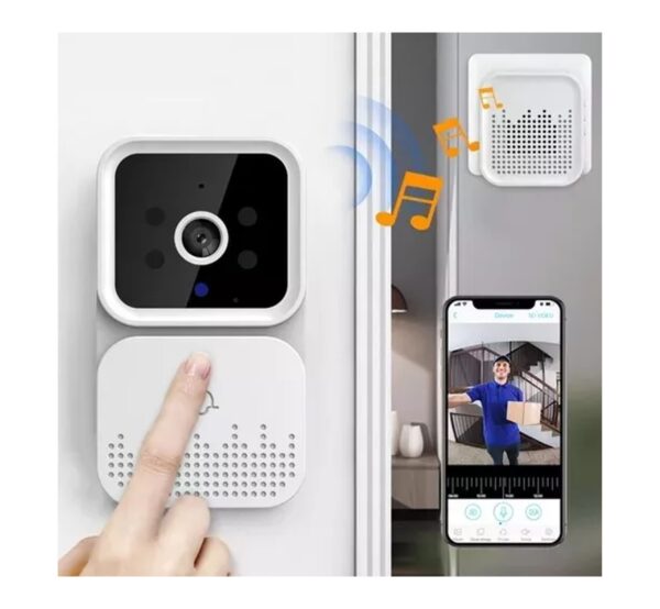Timbre Inalámbrico Inteligente Seguridad Wifi Camara