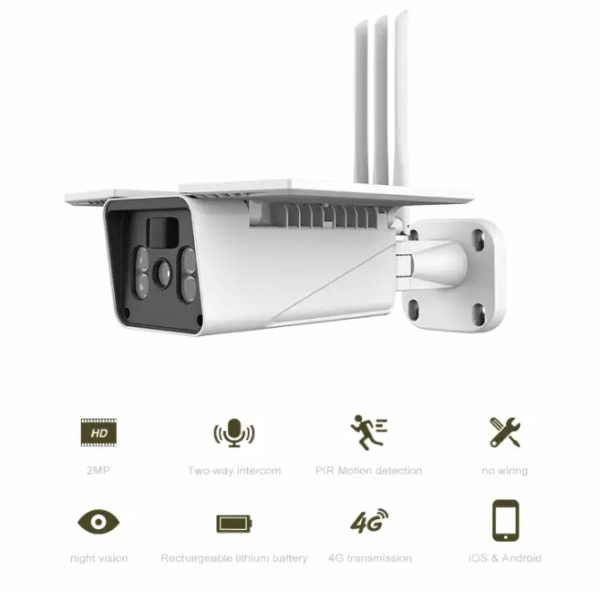 Cámara Inteligente 1080p Panel Solar, Wifi Exteriores